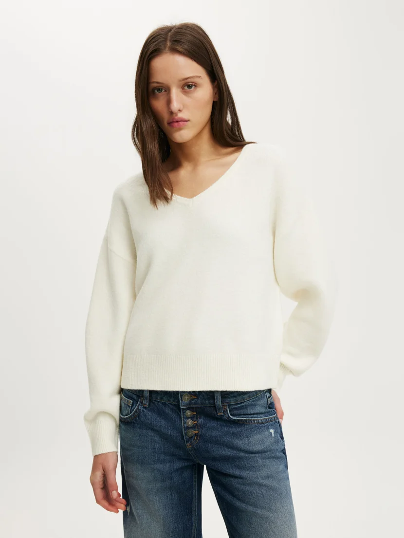COTTON ON Áo Len Cổ V Dài Tay Nữ - Softest Luxe Slouchy V Knit
