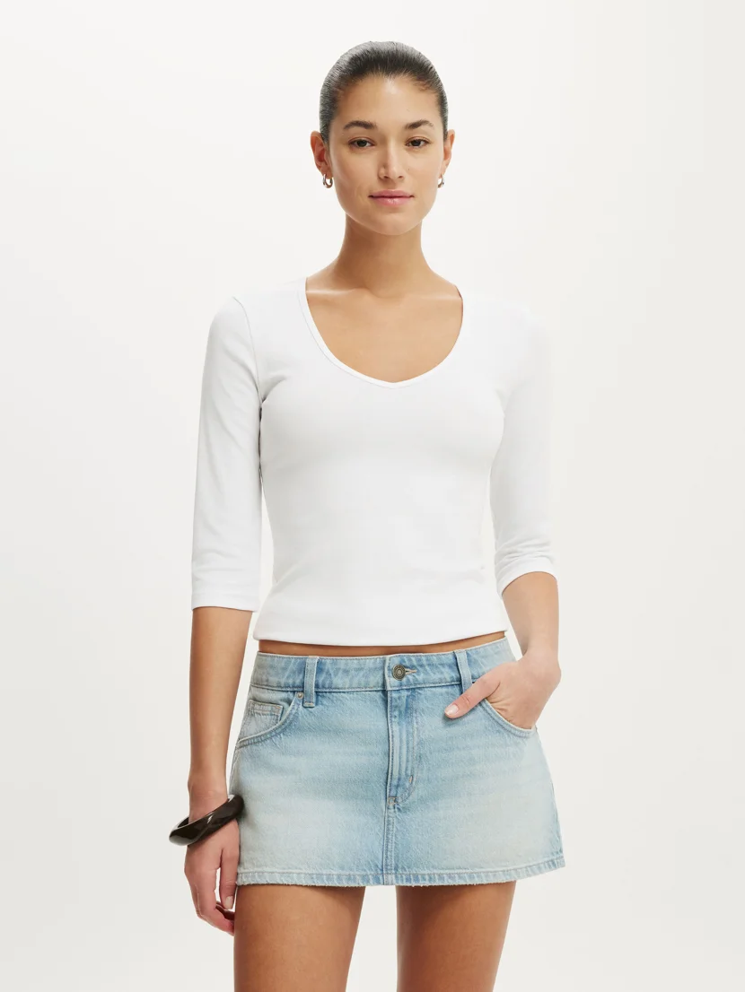 COTTON ON Quần Jeans Giả Váy Nữ - Original Denim Skort