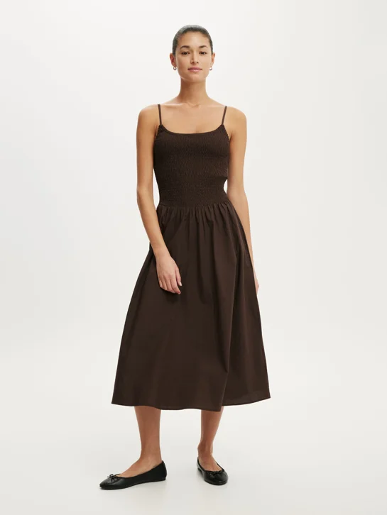 COTTON ON Đầm Midi Nữ - Remy Shirred Bodice Midi Dress