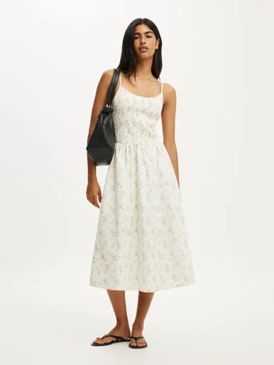 COTTON ON Đầm Midi Nữ - Remy Shirred Bodice Midi Dress