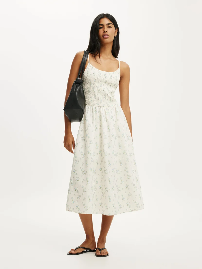 COTTON ON Đầm Midi Nữ - Remy Shirred Bodice Midi Dress