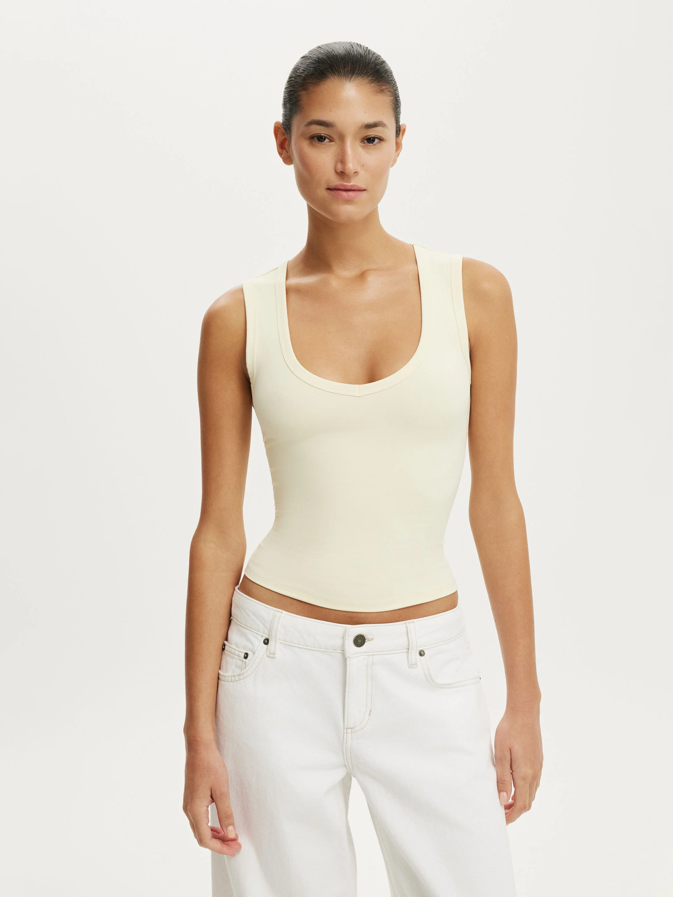 COTTON ON Áo Cổ V Cộc Tay Nữ - Hold Me V Neck Tank