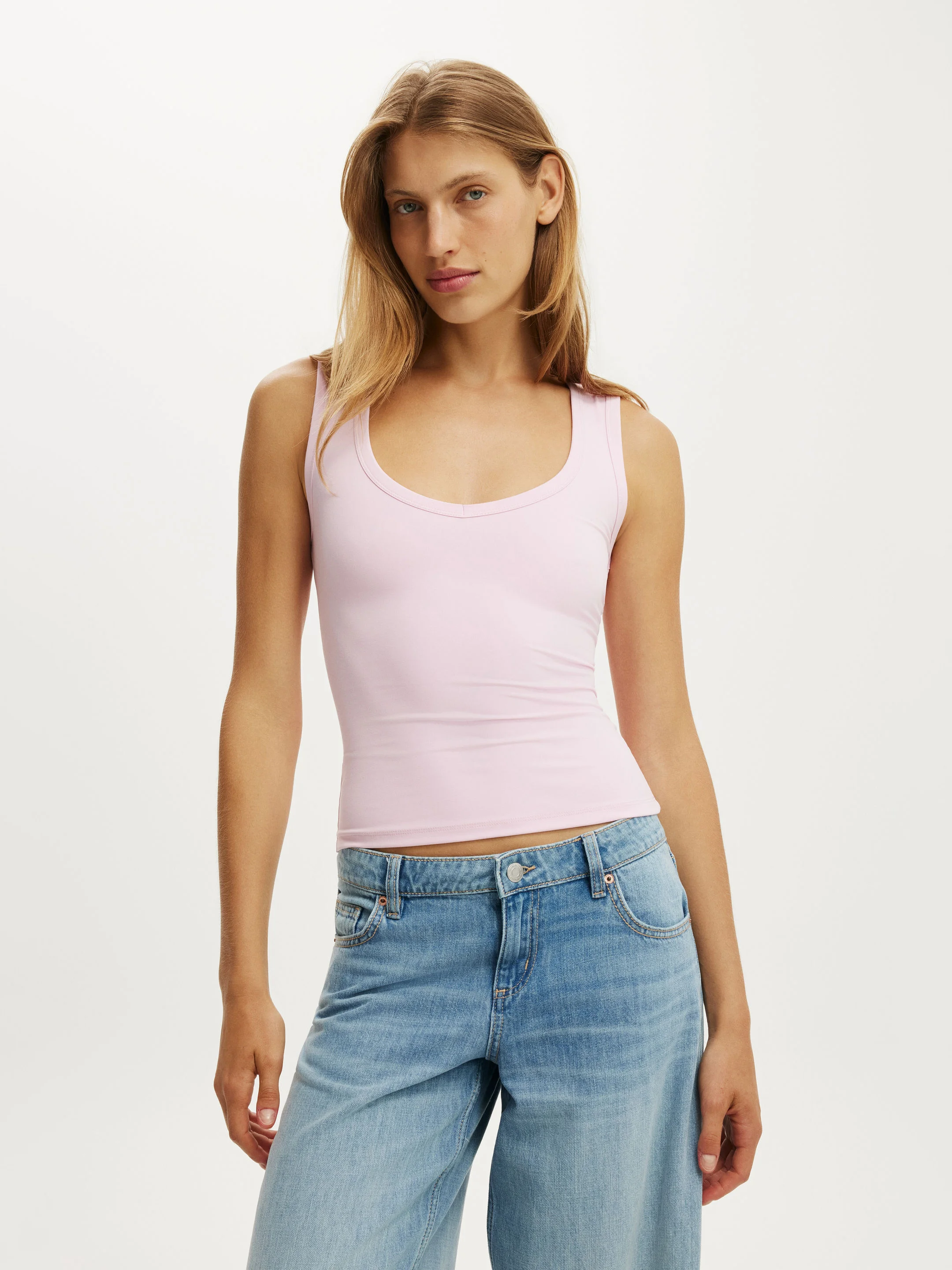 COTTON ON Áo Cổ V Cộc Tay Nữ - Hold Me V Neck Tank