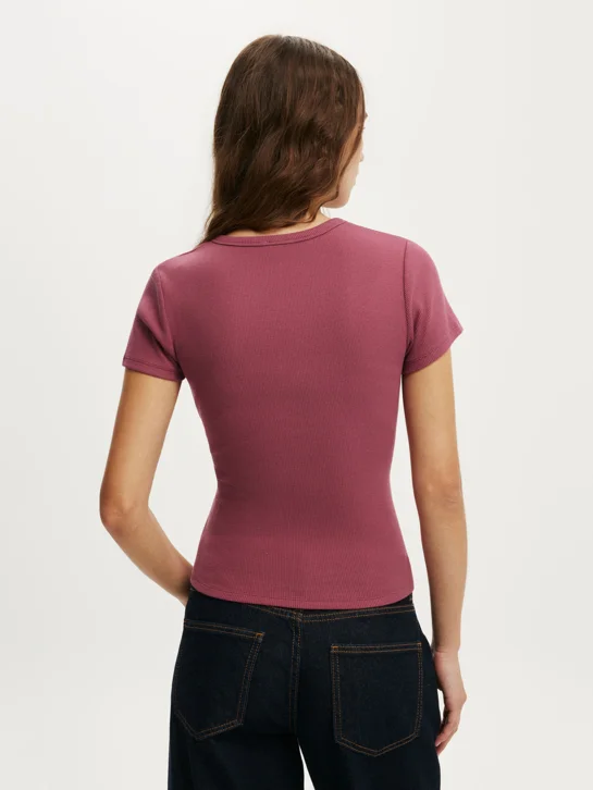COTTON ON Áo Thun Ngắn Tay Nữ - Blake Short Sleeve Henley
