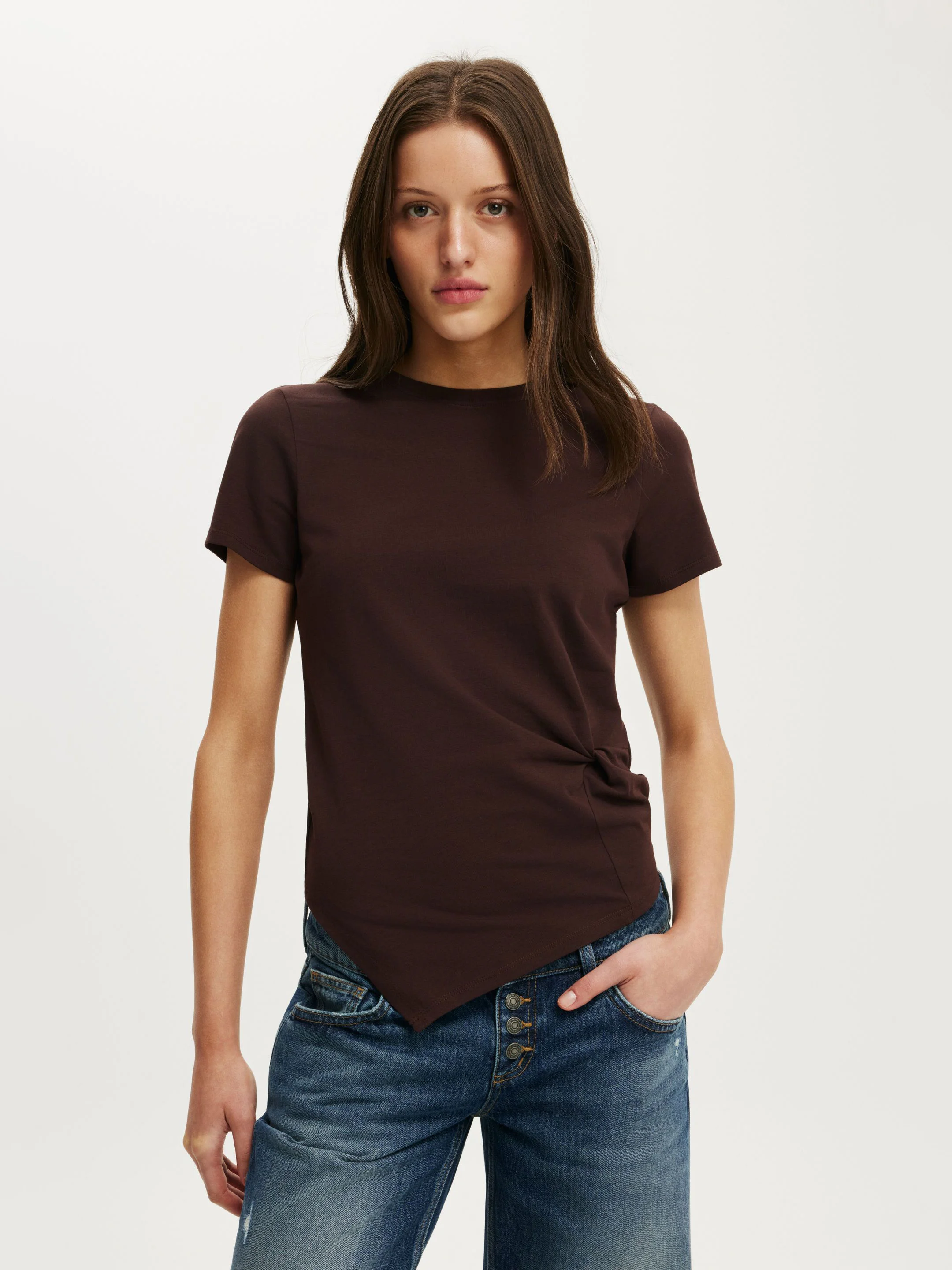 COTTON ON Áo Thun Ngắn Tay Nữ - Twist Short Sleeve Tee