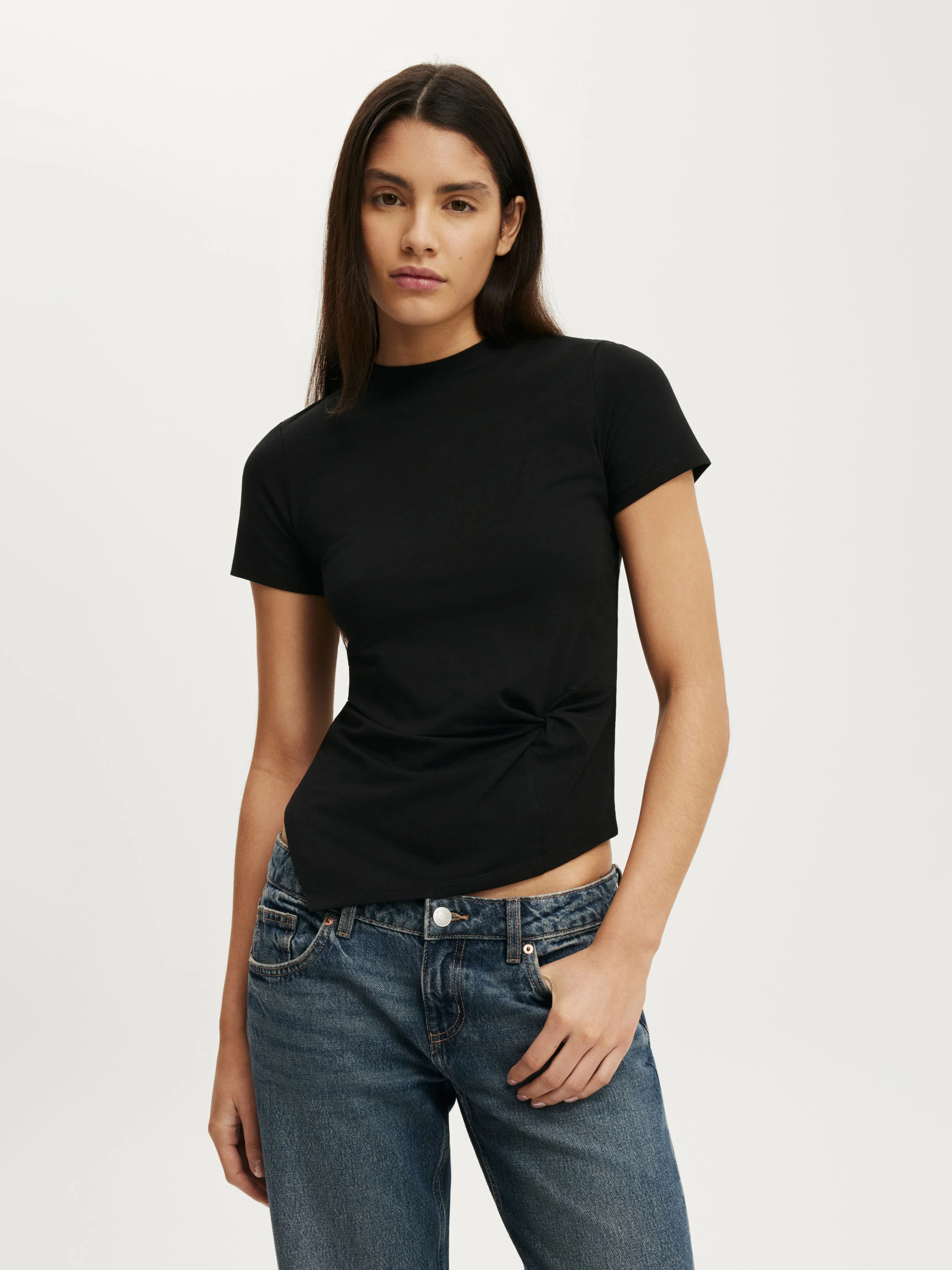 COTTON ON Áo Thun Ngắn Tay Nữ - Twist Short Sleeve Tee