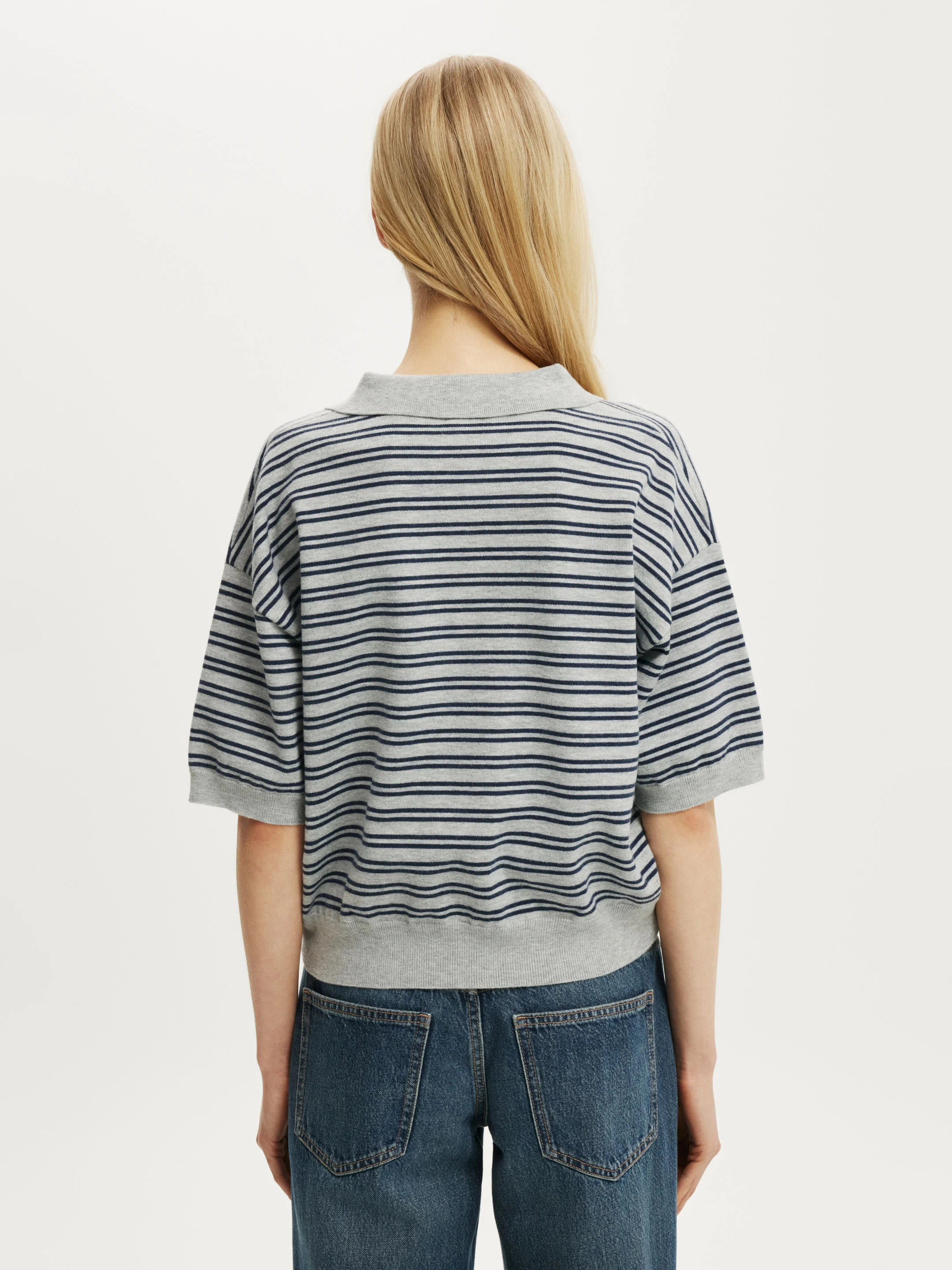 COTTON ON Áo Len Polo Nữ - Ss Boxy Polo Knit