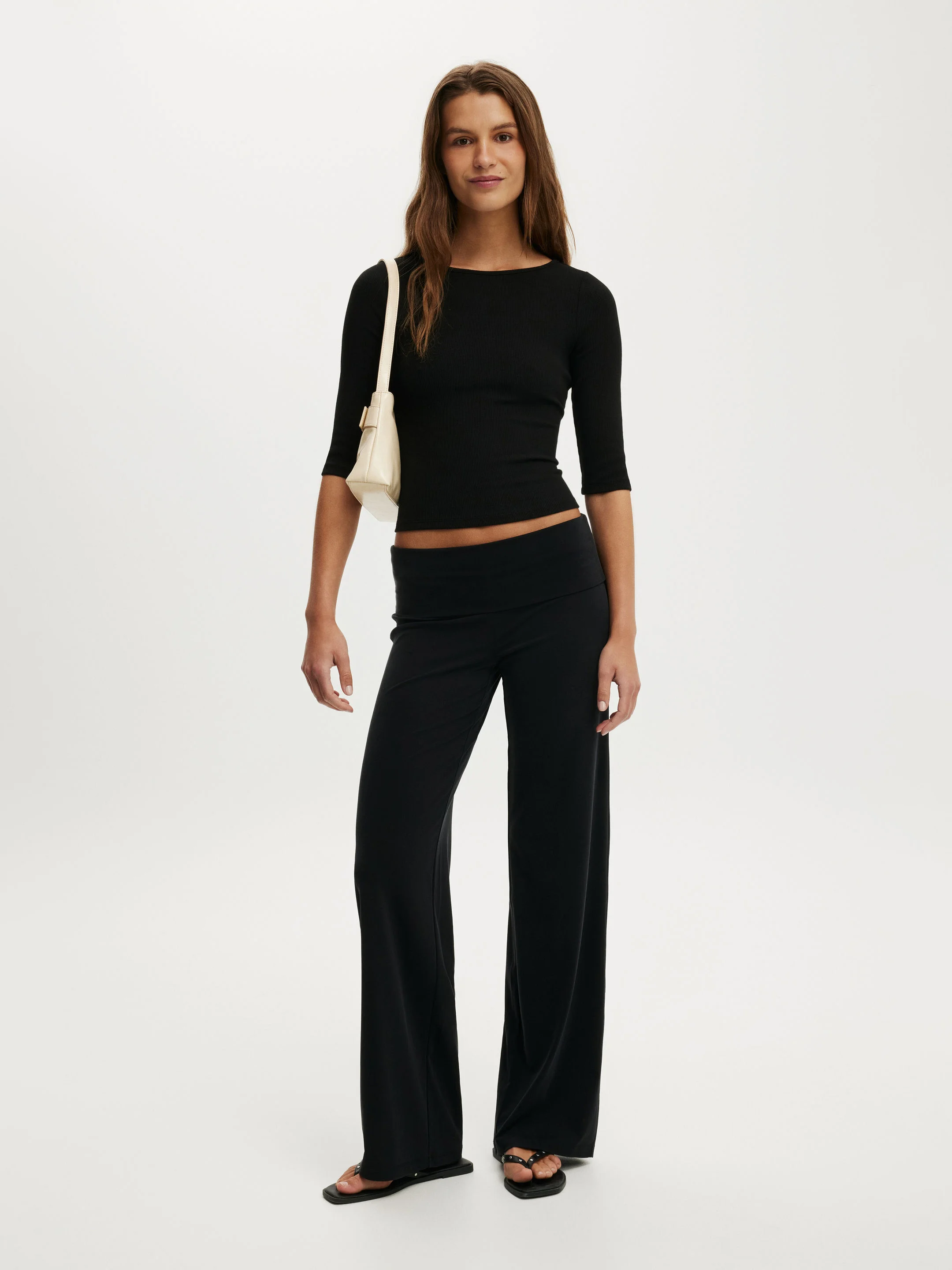 COTTON ON Quần Dài Nữ - Honey Fold Over Pant
