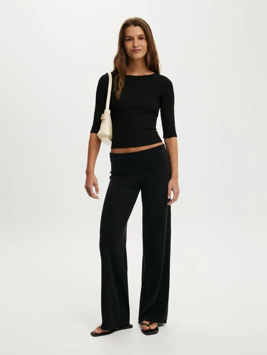 COTTON ON Quần Dài Nữ - Honey Fold Over Pant