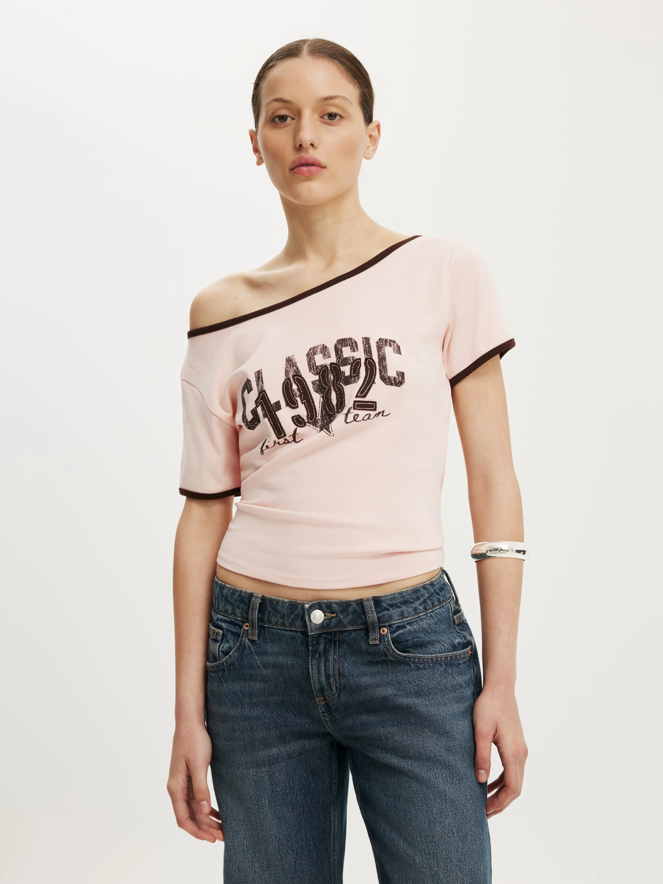 COTTON ON Áo Lệch Vai Nữ - The Fitted Off Shoulder Tee