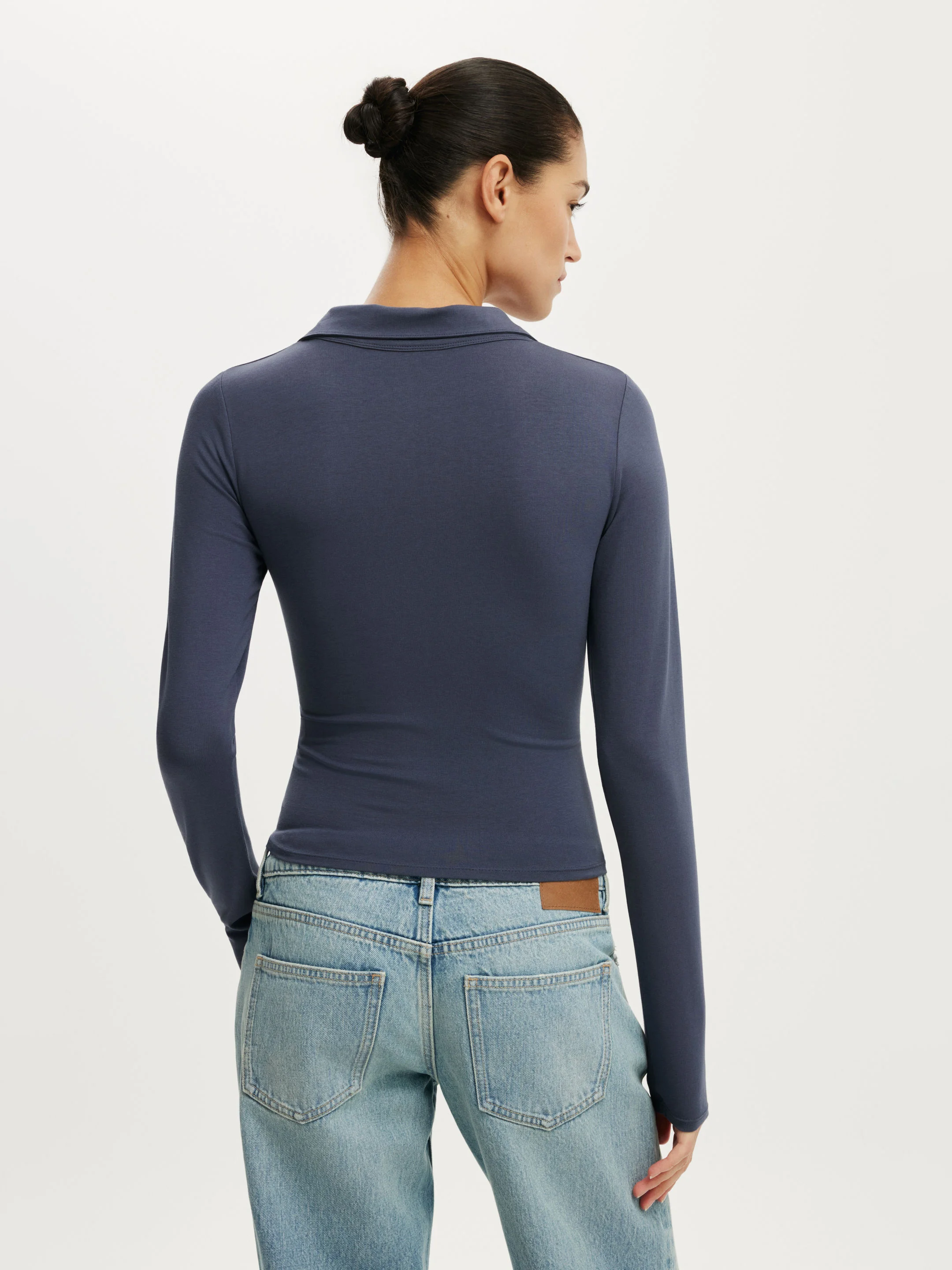 COTTON ON Áo Thun Dài Tay Nữ - Henley Long Sleeve Polo