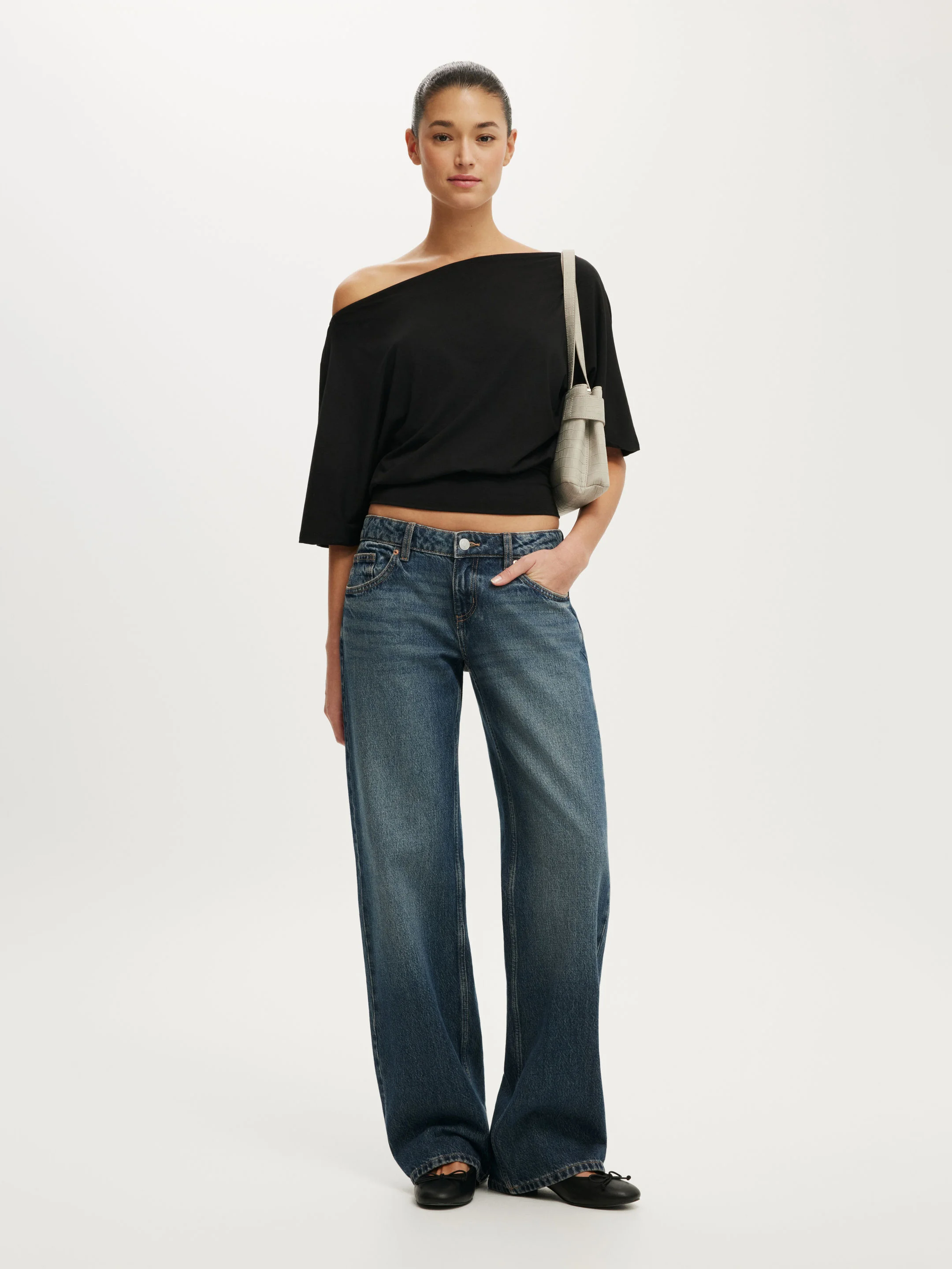 COTTON ON Áo Thun Lệch Vai Nữ - Sage Off Shoulder Short Sleeve