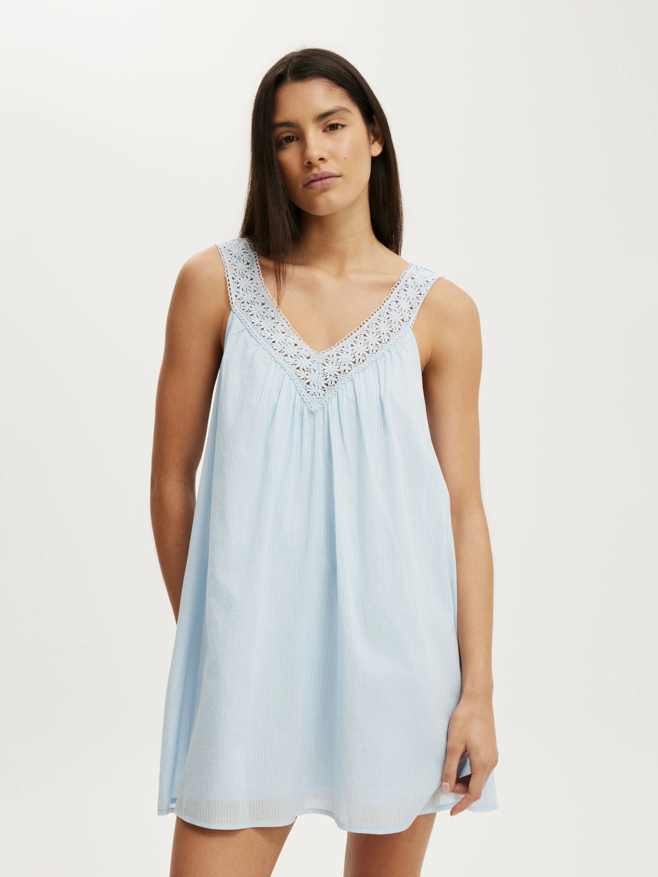 COTTON ON Đầm Mini Nữ - Abbey Lace Trim Mini Dress