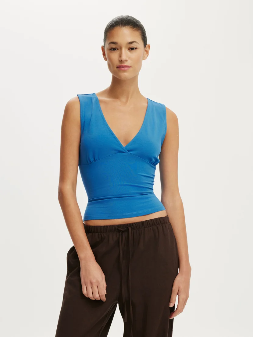 COTTON ON Áo Cổ V Cộc Tay Nữ - Maple V Neck Tank