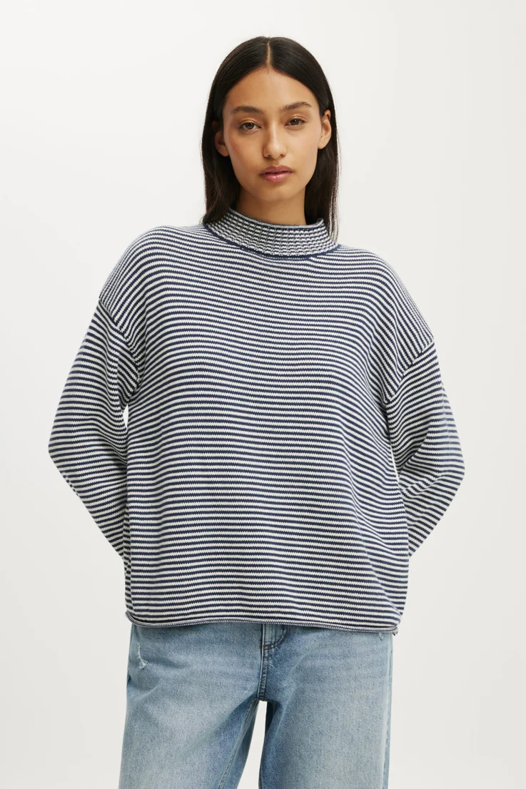 COTTON ON Áo Len Dài Tay Nữ - Mila Mock Neck Sweater