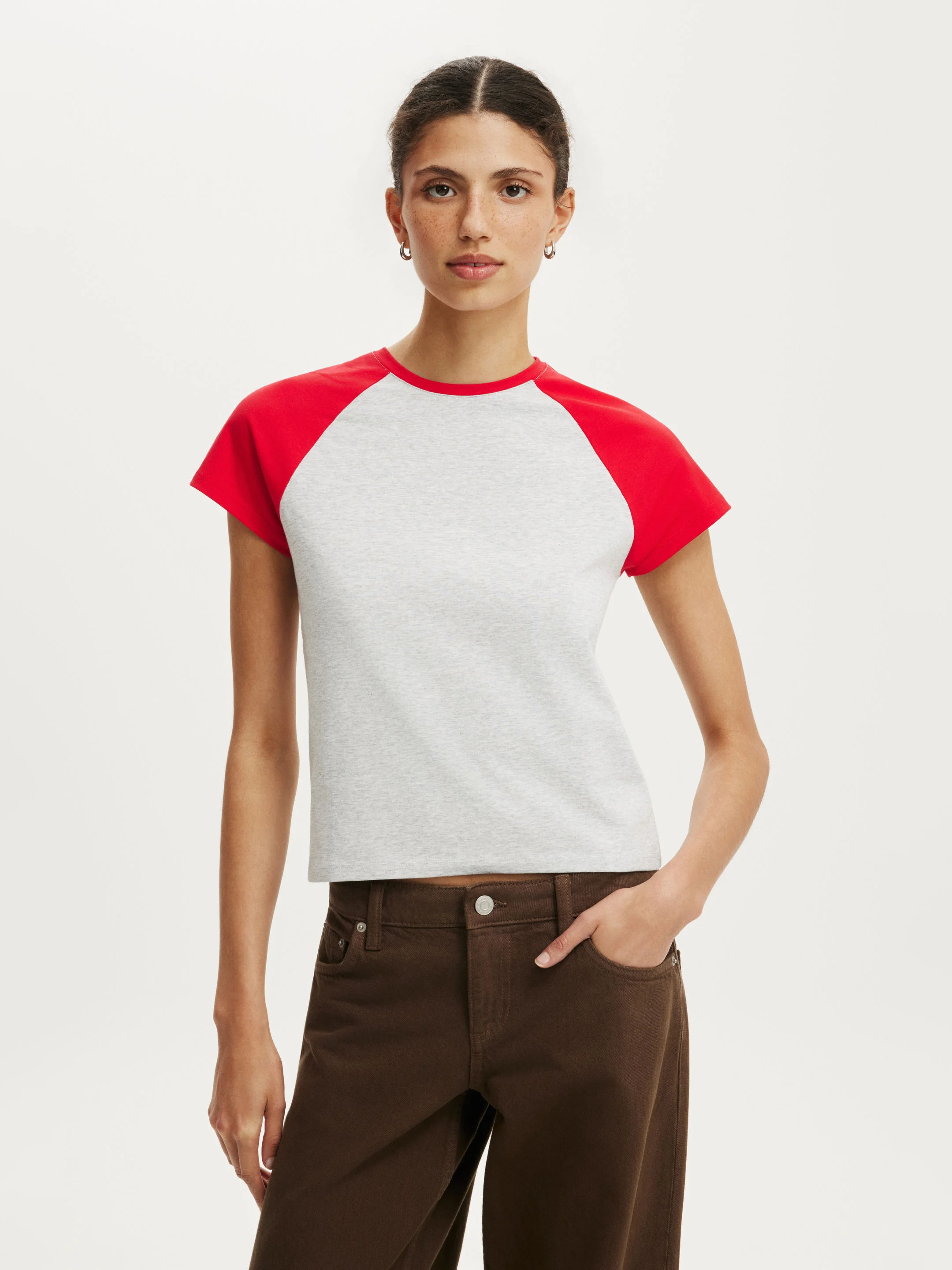 COTTON ON Áo Thun Ngắn Tay Nữ - 90S Baby Raglan Tee