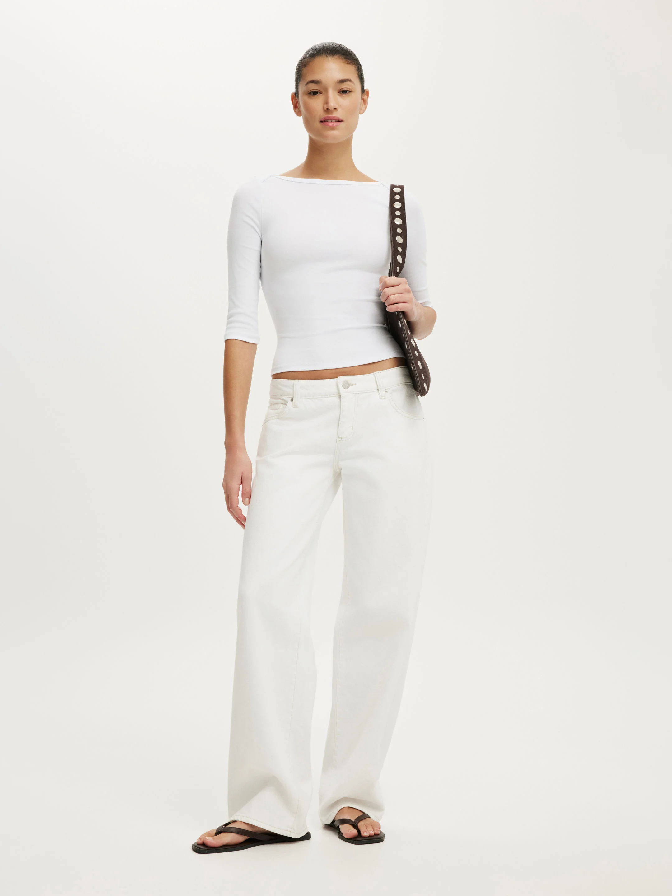 COTTON ON Áo Thun Tay Lửng Nữ - 90’S Boatneck ¾ Sleeve