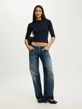 COTTON ON Áo Thun Tay Lửng Nữ - 90’S Boatneck ¾ Sleeve