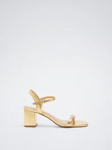 PARFOIS Giày Cao Gót Nữ Gold Heel Sandal