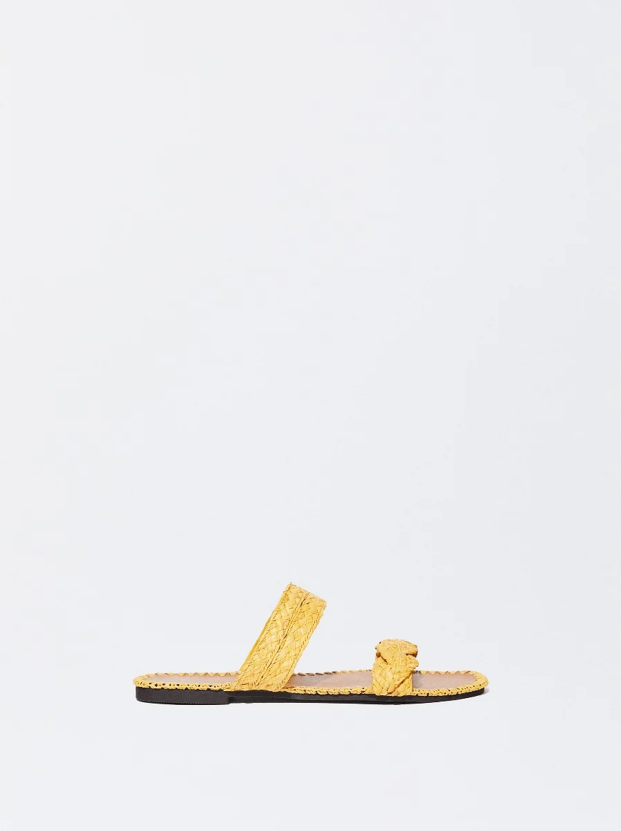 PARFOIS Dép Nữ Mustard Raffia Sandal