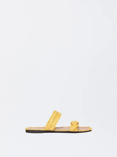 PARFOIS Dép Nữ Mustard Raffia Sandal