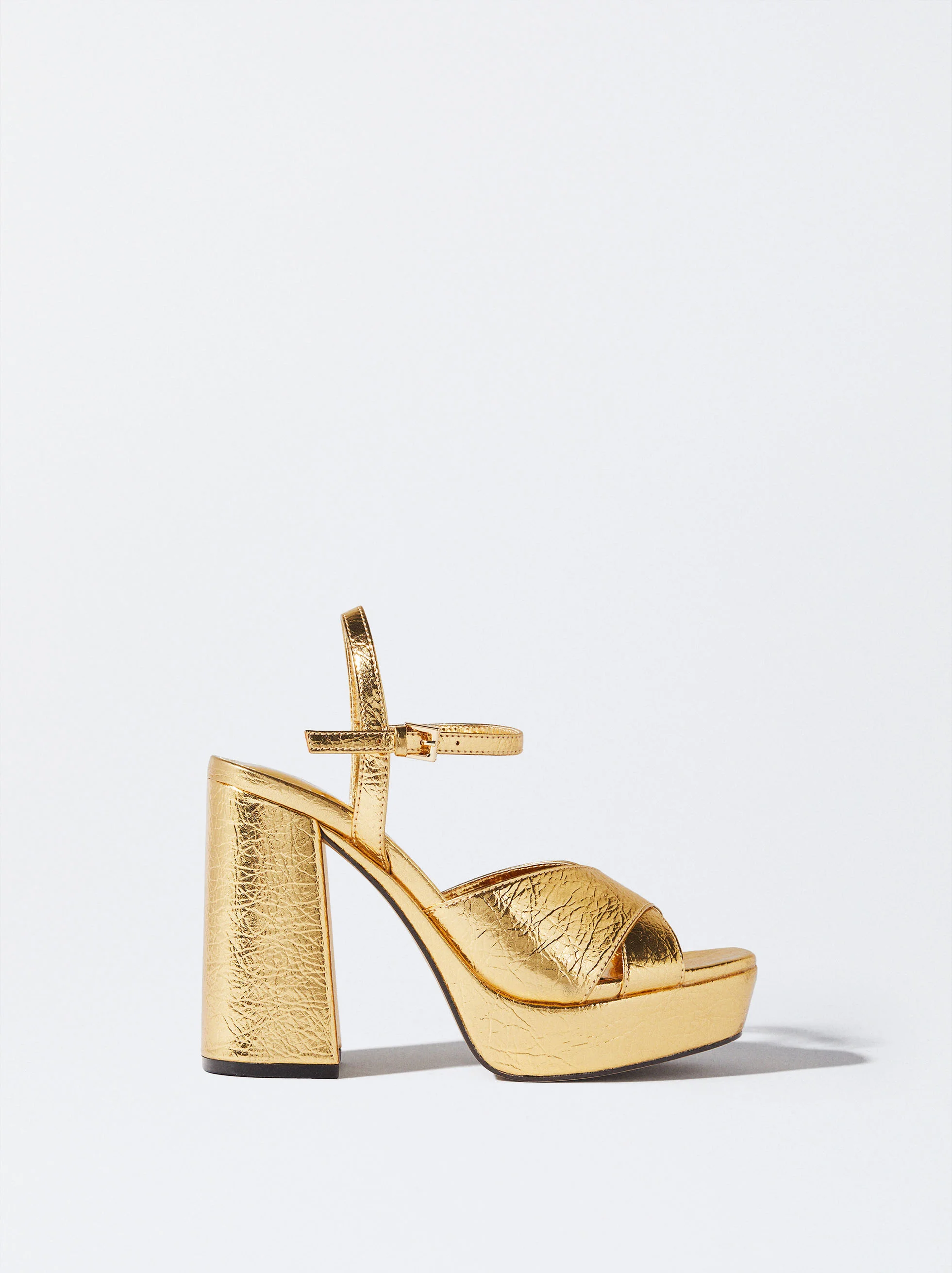 PARFOIS Giày Cao Gót Nữ Gold Platform Sandal
