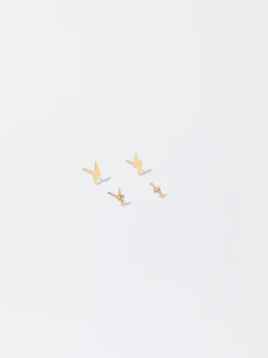 PARFOIS Hoa Tai Nữ Stainless Steel Golden
