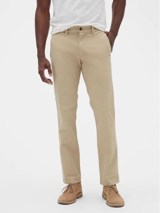 GAP Quần Vải Dài Nam - Essential Khaki Straight Fit