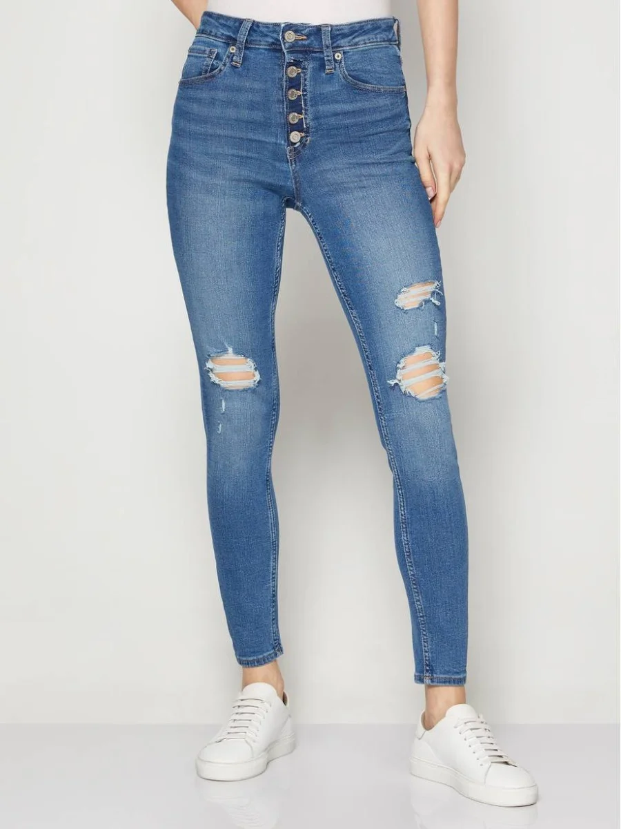GAP - Quần Jeans Dài Nữ - High Rise Legging - MEDIUM EXXES