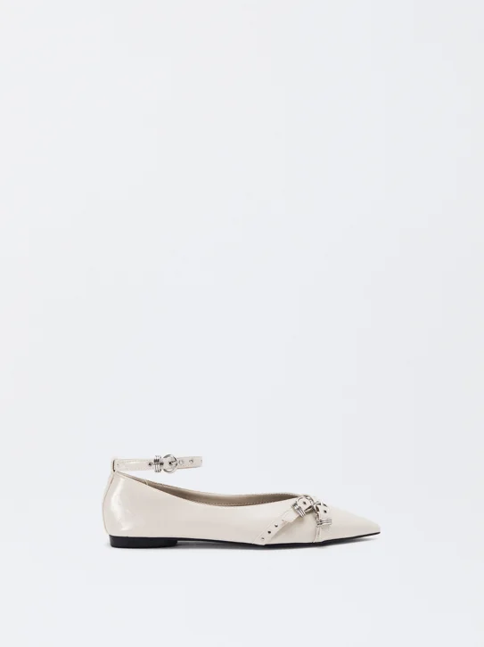 PARFOIS Giày Búp Bê Studs Ballerina