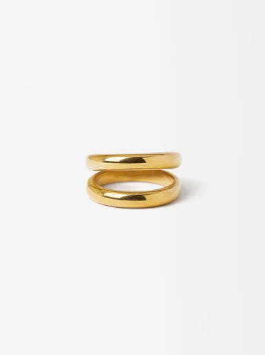 PARFOIS Nhẫn Stainless Steel Golden