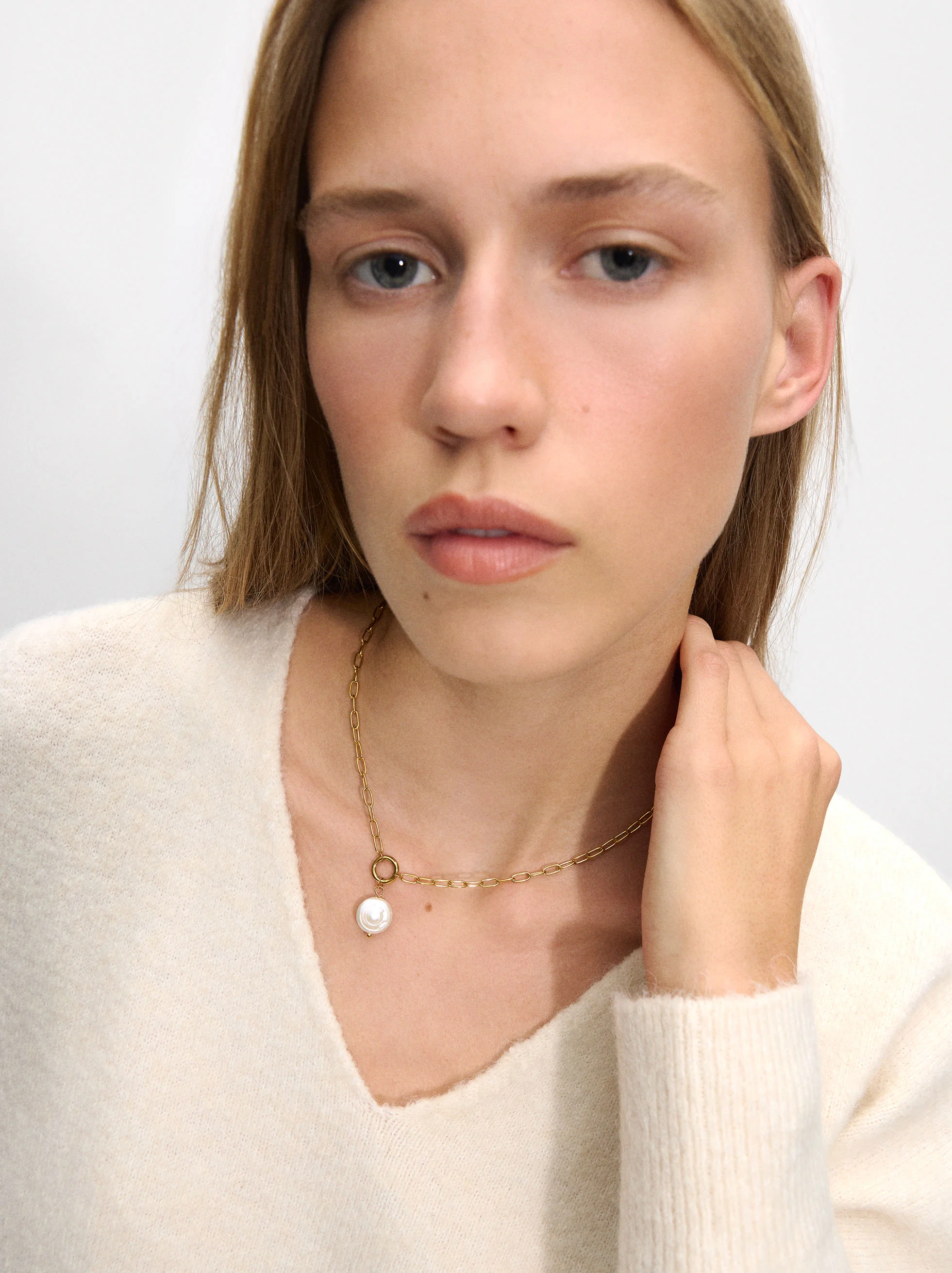 PARFOIS Dây Chuyền Stainless Steel Pearls