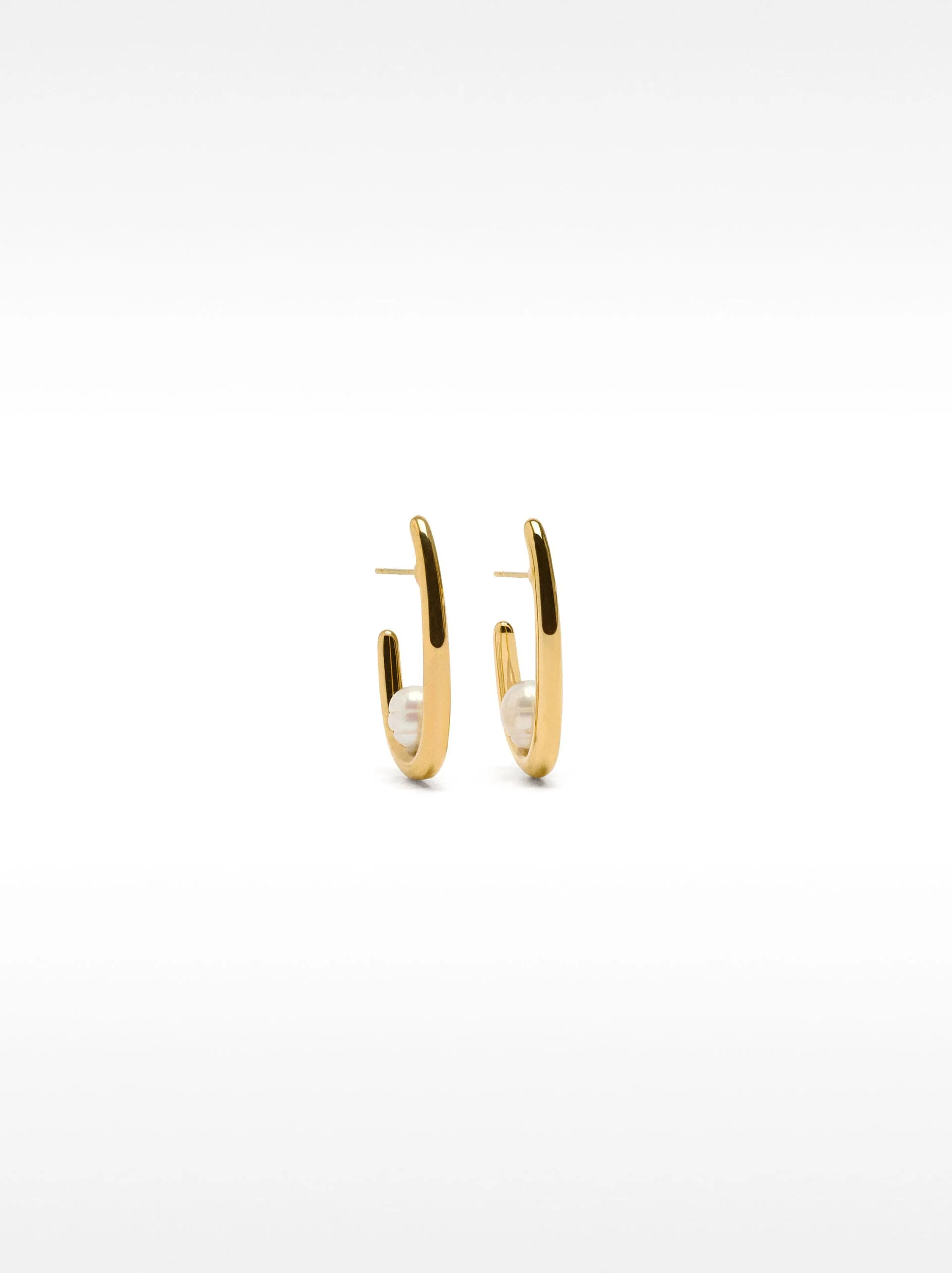 PARFOIS Hoa Tai Nữ Stainless Steel Pearls