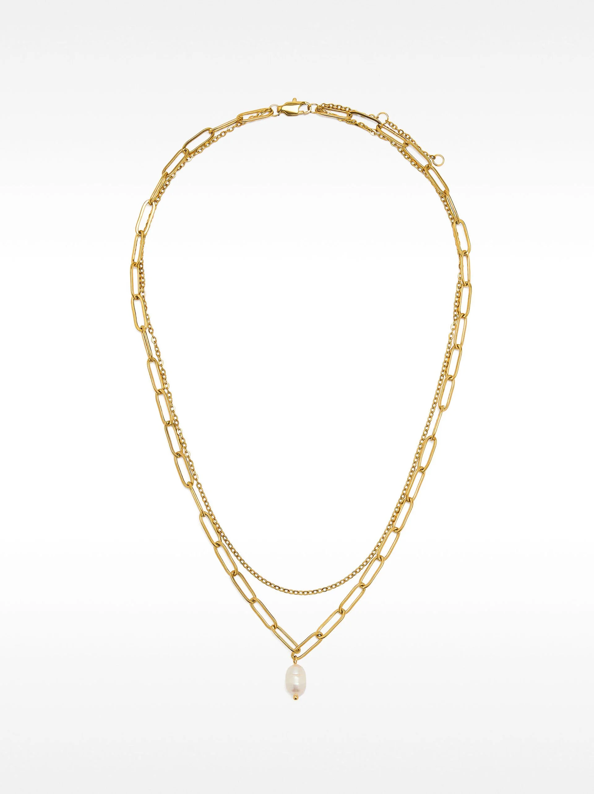 PARFOIS Dây Chuyền Nữ Stainless Steel Pearls