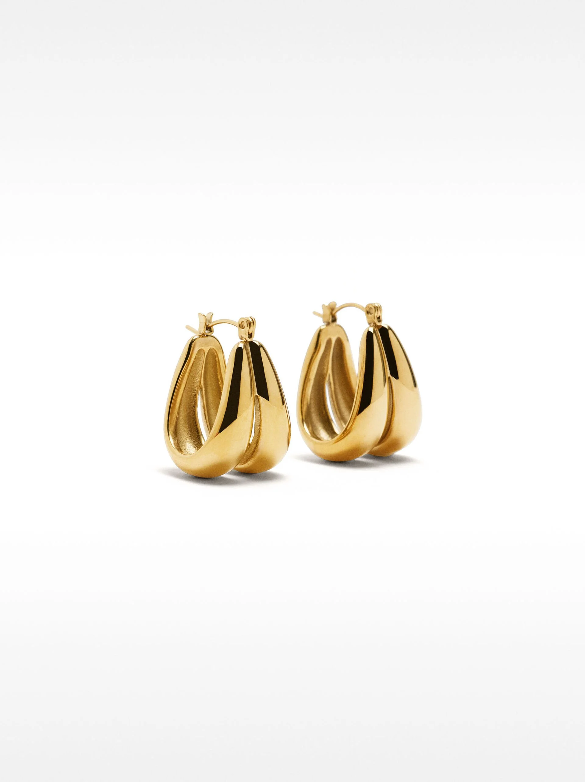 PARFOIS Hoa Tai Nữ Stainless Steel Golden