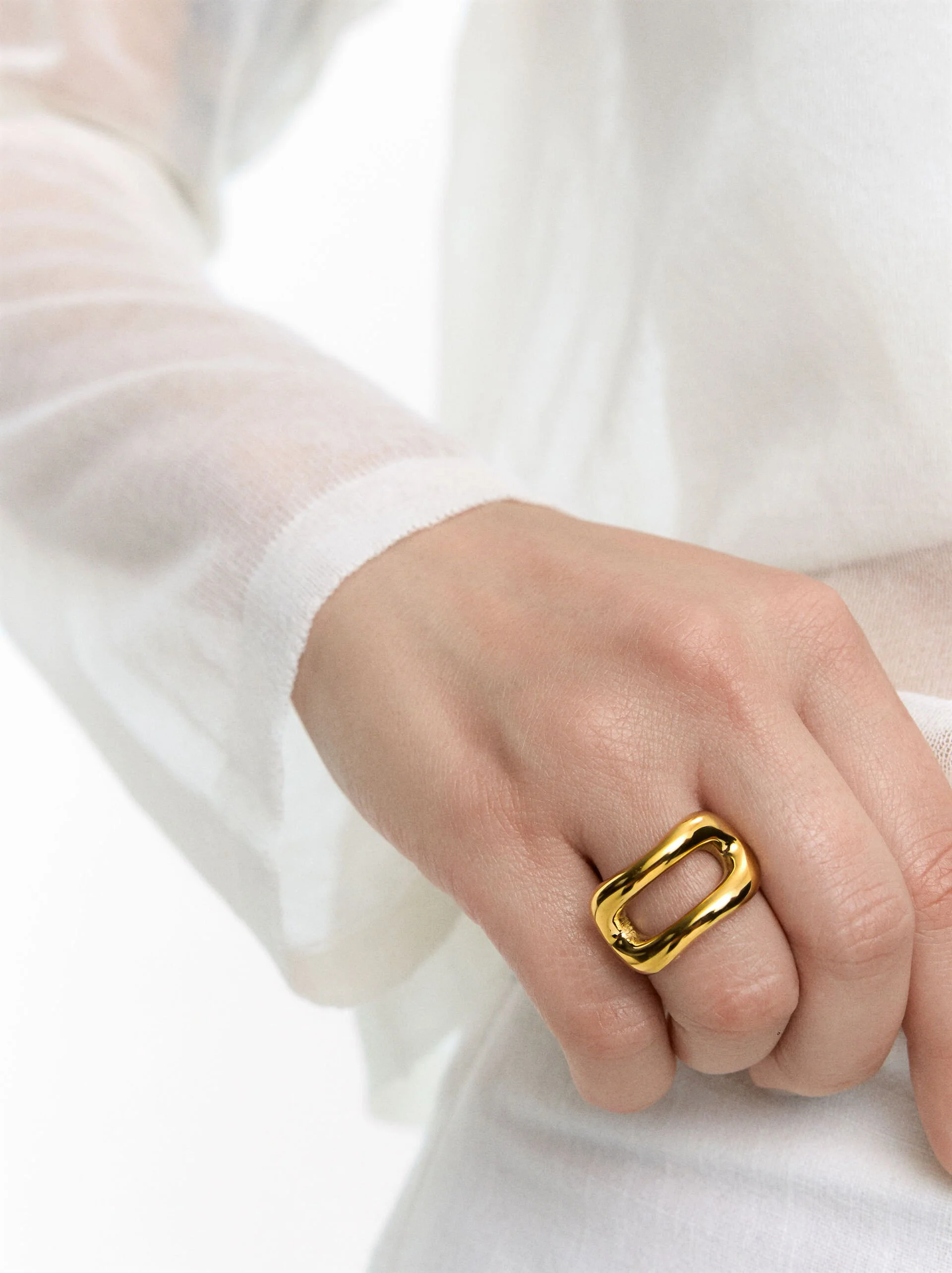PARFOIS Nhẫn Nữ Stainless Steel Golden