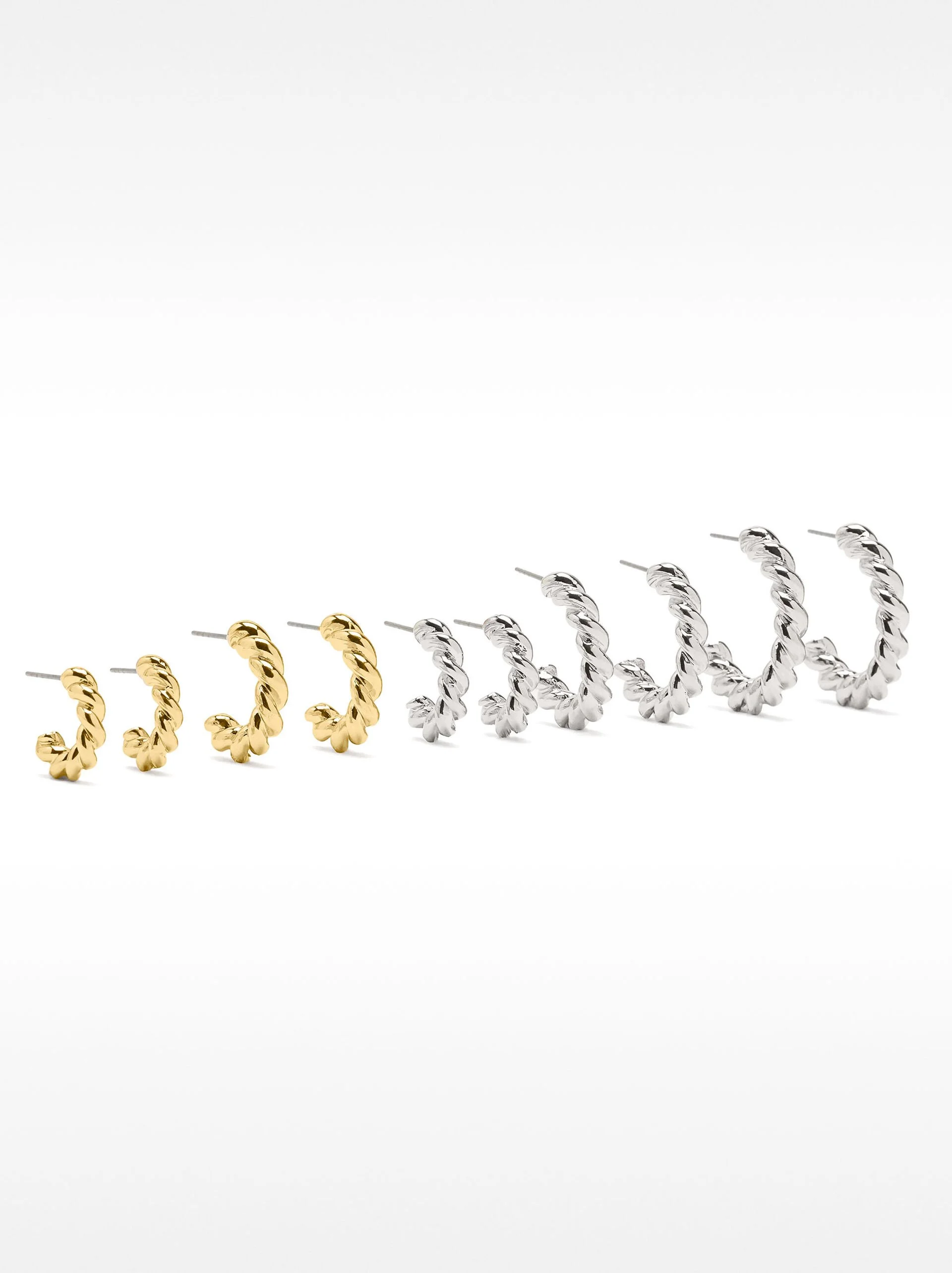 PARFOIS Set Hoa Tai  Silver Basics