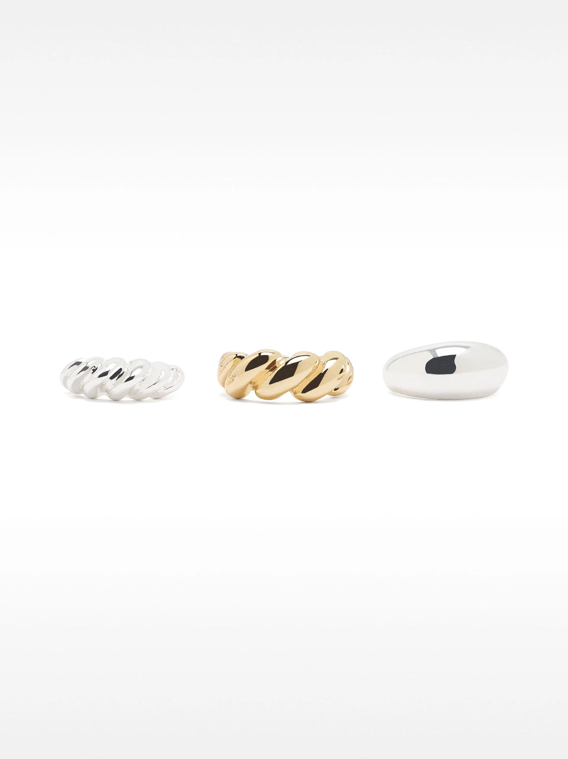 PARFOIS Set Nhẫn Nữ Silver Basics