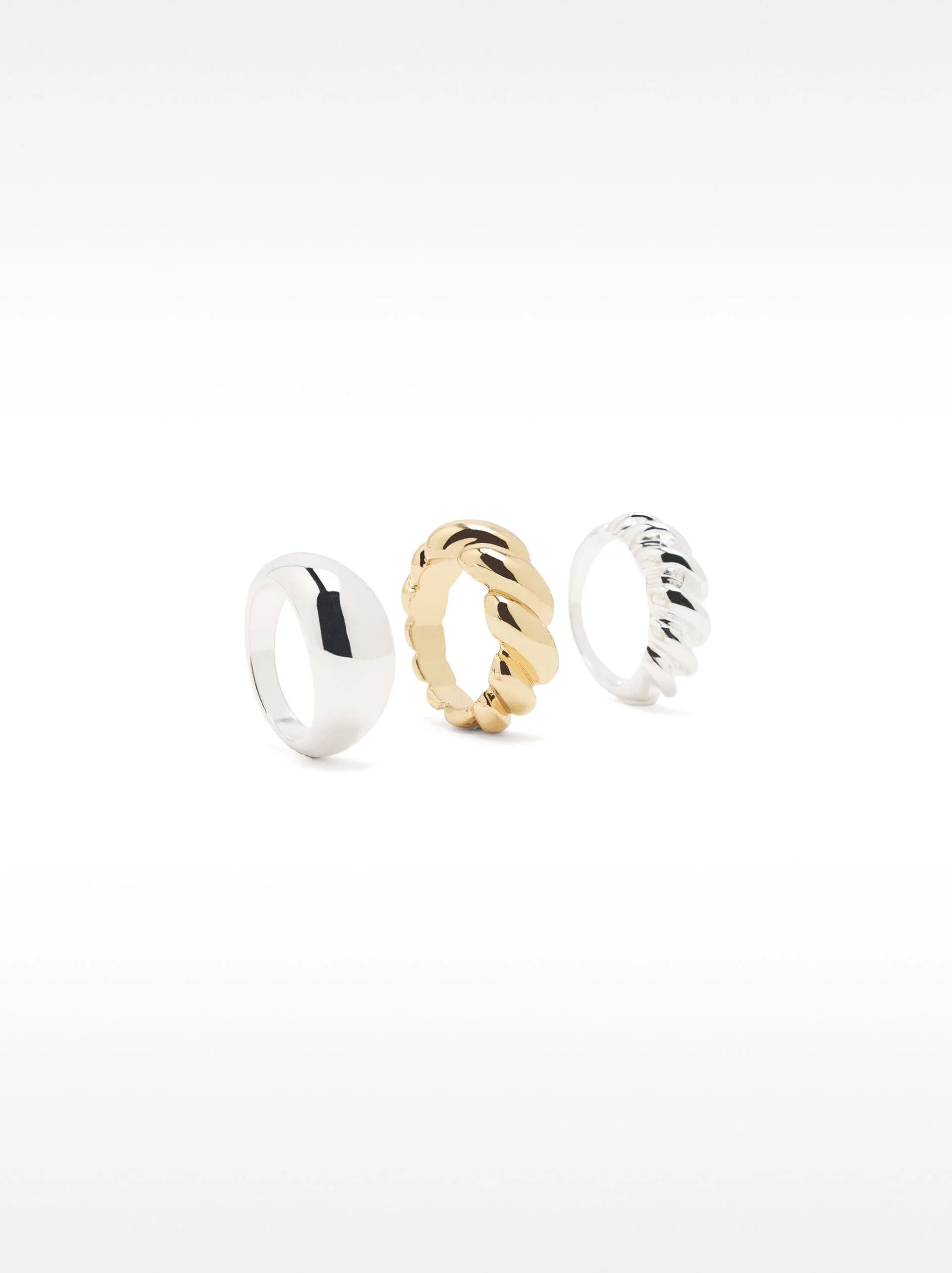 PARFOIS Set Nhẫn Nữ Silver Basics