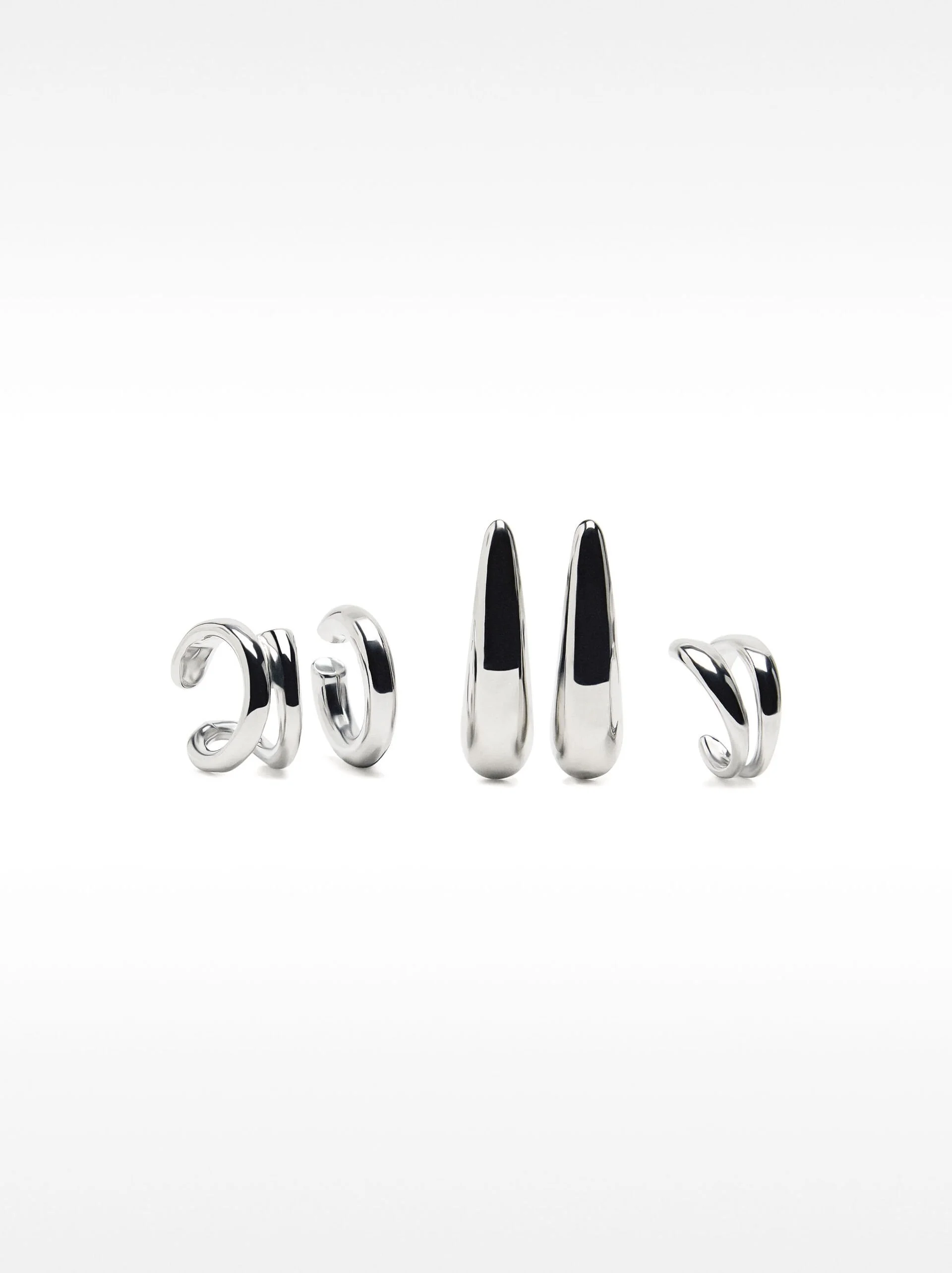 PARFOIS Set Hoa Tai  Silver Basics