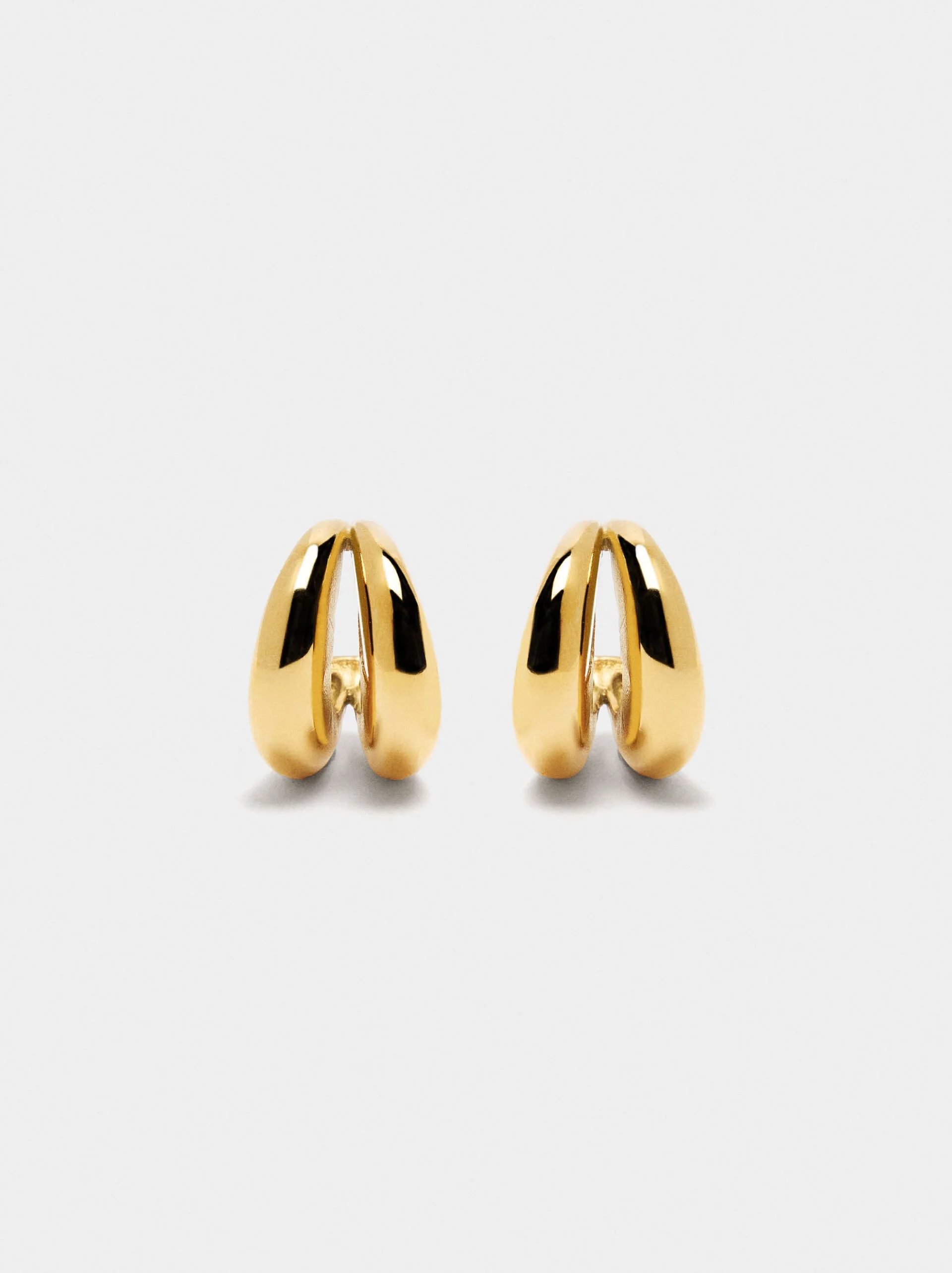 PARFOIS Hoa Tai Nữ Stainless Steel Golden