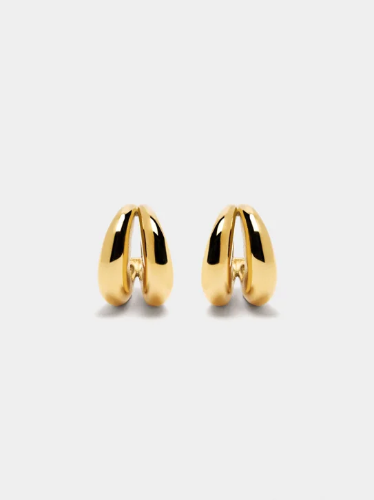 PARFOIS Hoa Tai Nữ Stainless Steel Golden