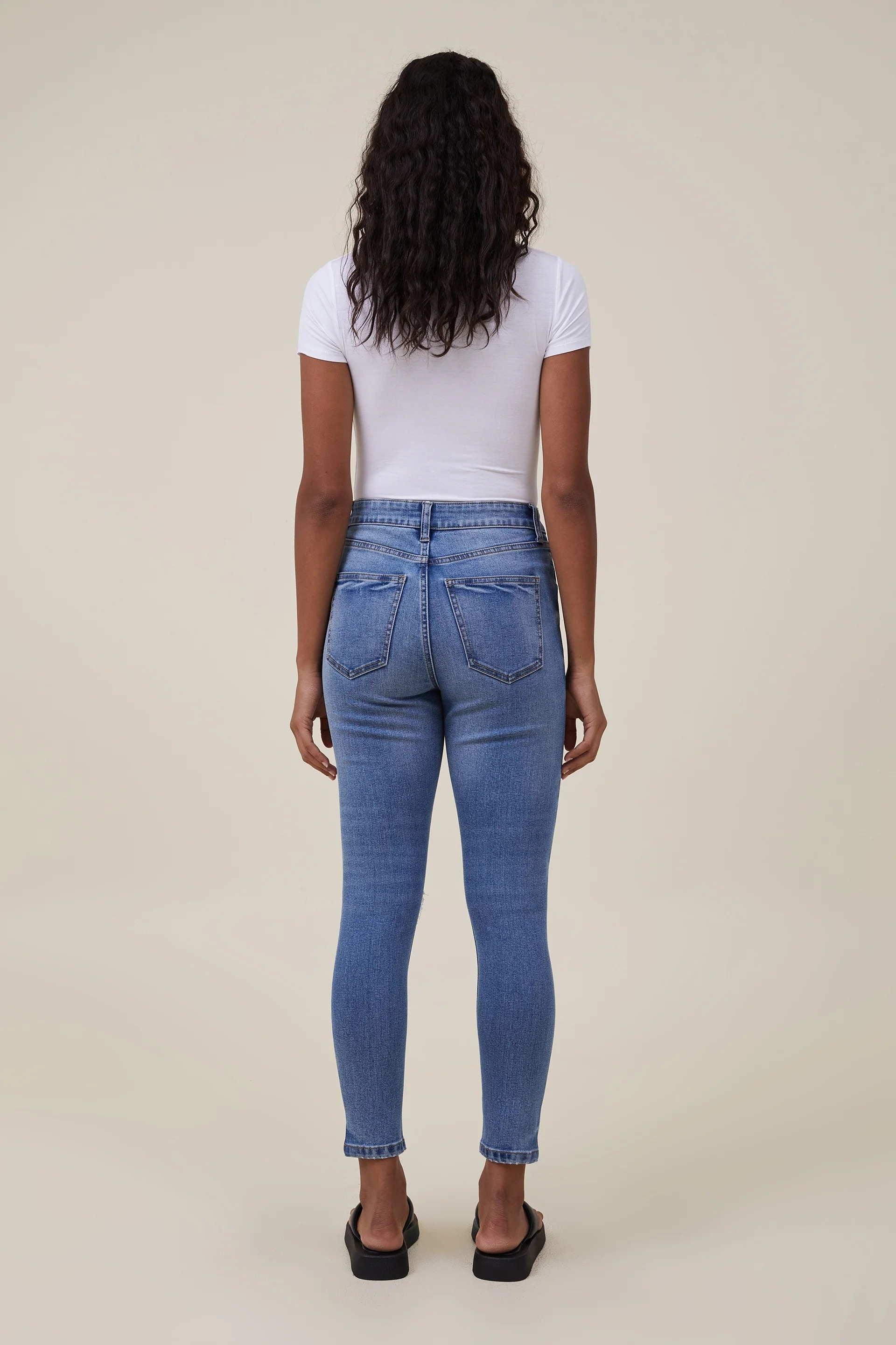 COTTON ON Quần Jeans Dài Nữ - High Rise Cropped Skinny Jean