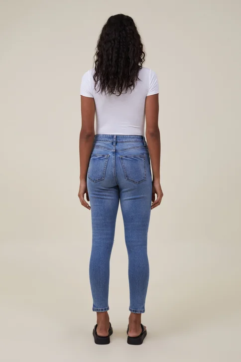 COTTON ON Quần Jeans Dài Nữ - High Rise Cropped Skinny Jean