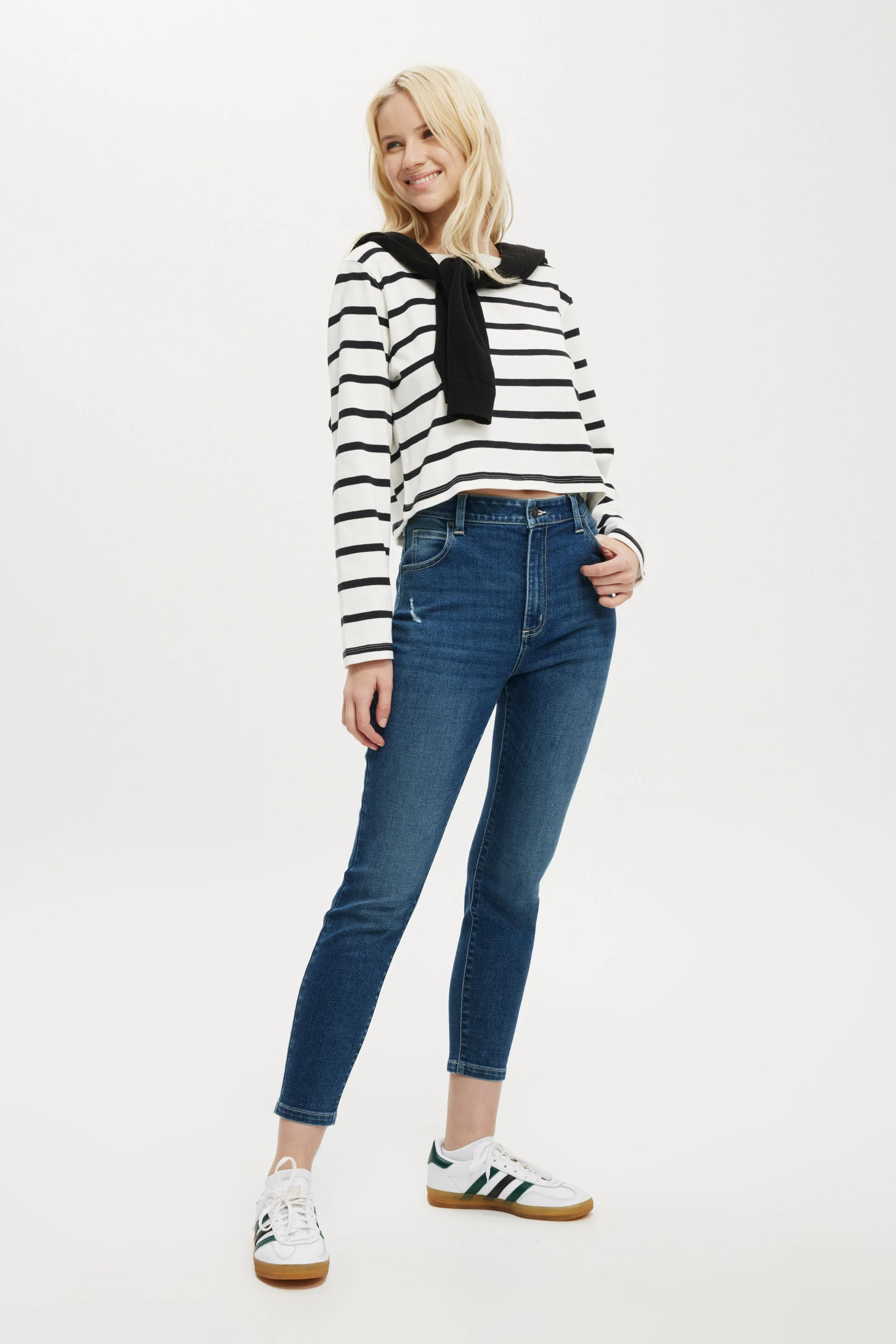 COTTON ON Quần Jeans Dài Nữ-High Rise Cropped Skinny Jean
