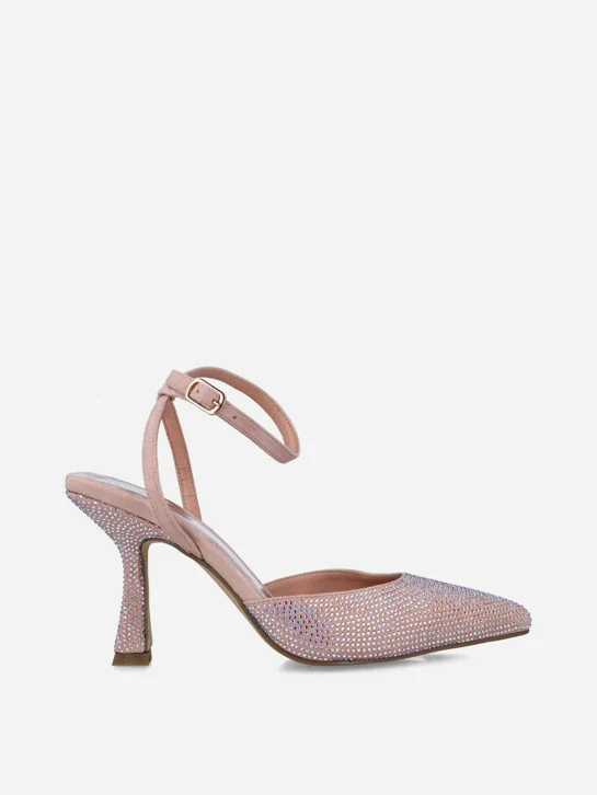 MENBUR Giày Cao Gót Zapato Salon Microfibra Detalle Strass