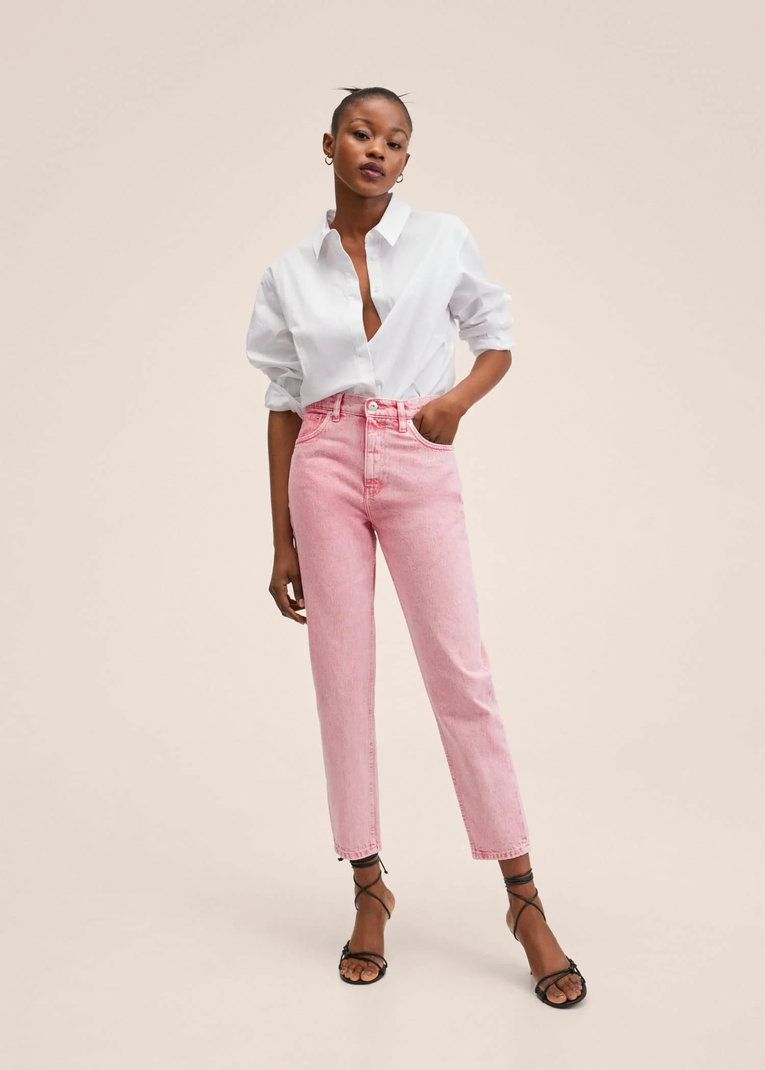 MANGO Quần Jeans Nữ Mom80