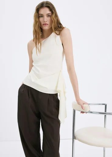 MANGO Áo Kiểu Cộc Tay Nữ Claire