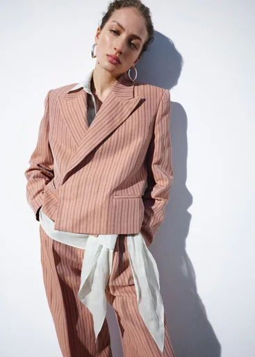 MANGO Áo Blazer Nữ Strappy