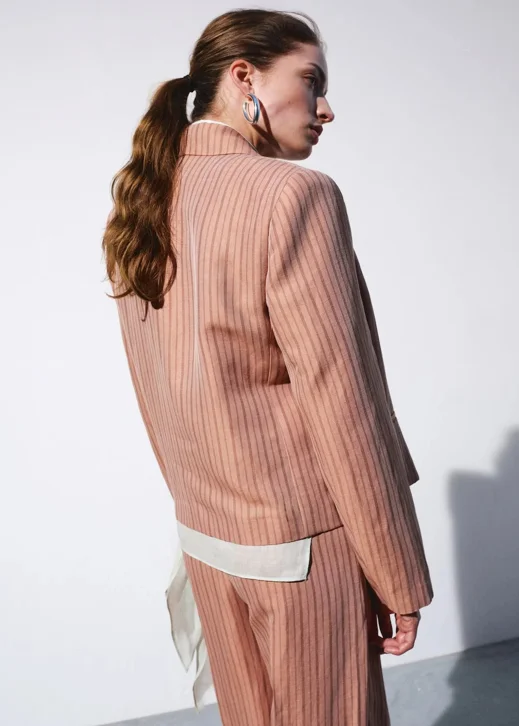 MANGO Áo Blazer Nữ Strappy